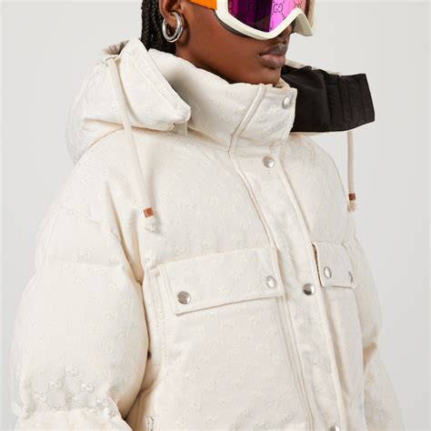 potato gucci print|GG cotton canvas puffer jacket in off white .